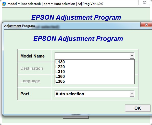 爱普生 Epson L310 打印机清零软件