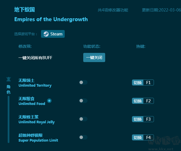 地下蚁国四项修改器