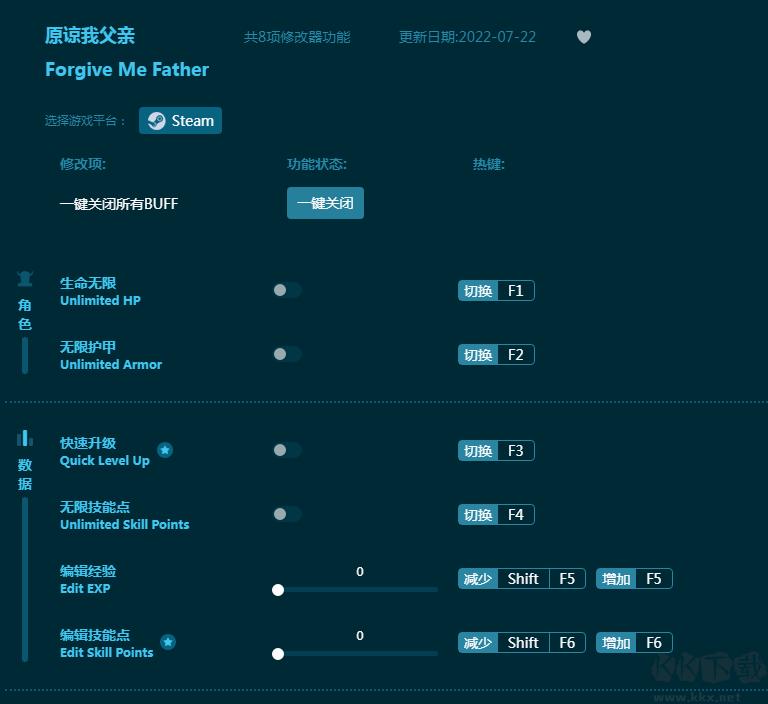 原谅我父亲八项修改器