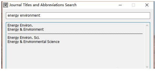SCI杂志缩写全称互查软件