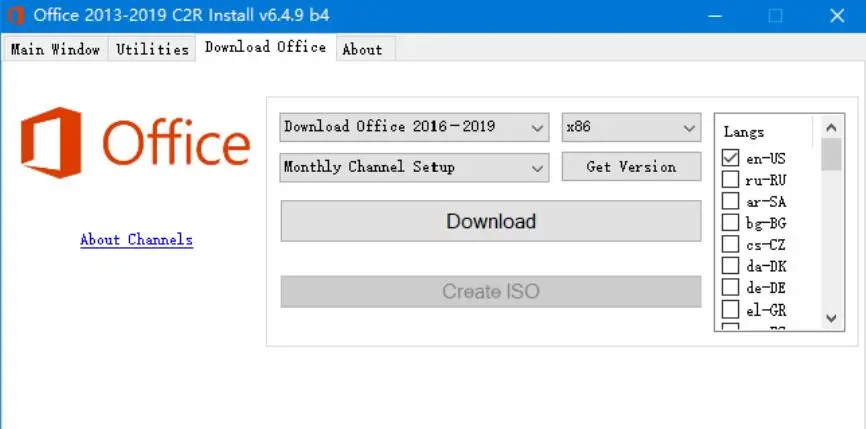 Office 2013-2021 C2R Install中文汉化版