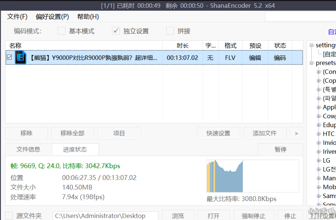 ShanaEncoder中文绿色版 (集成aac编码器免安装完整版)