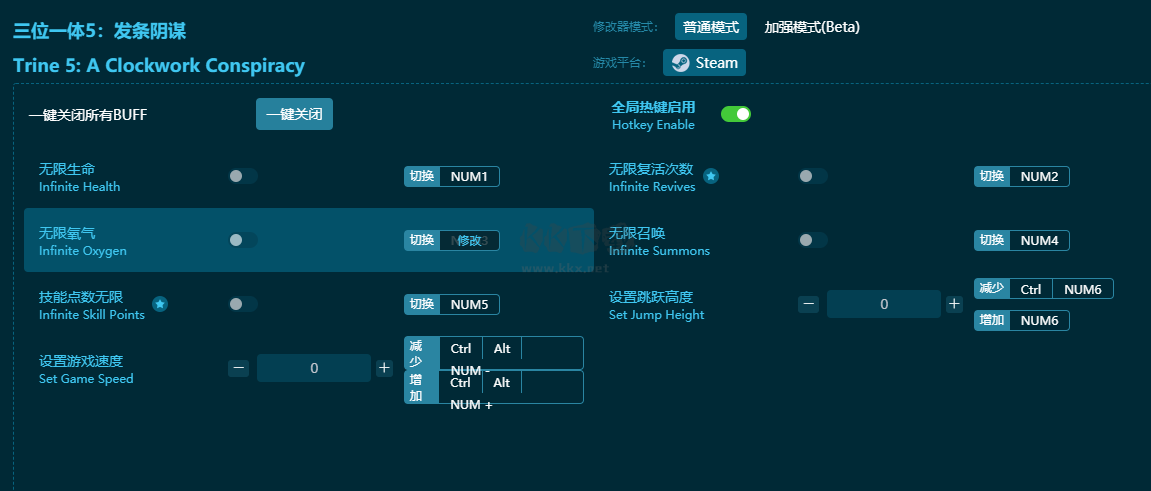 三位一体5:发条的阴谋七项修改器