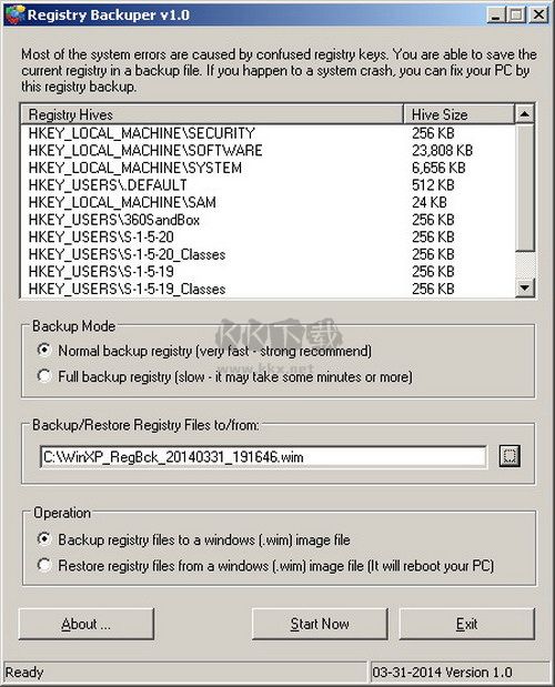 Registry Backup官方正版