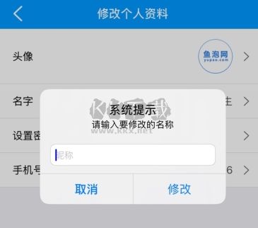 鱼泡网怎么用软件修改名字步骤3