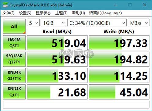 ystalDiskMark绿色版