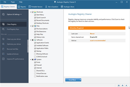 Auslogics Registry Cleane(系统注册表清理软件)