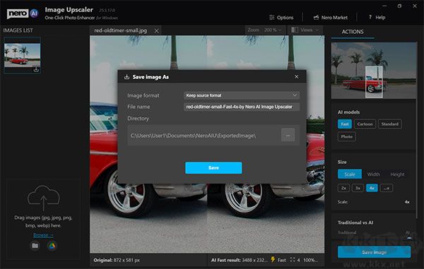 Nero AI Image Upscaler(AI图像品质提升工具)