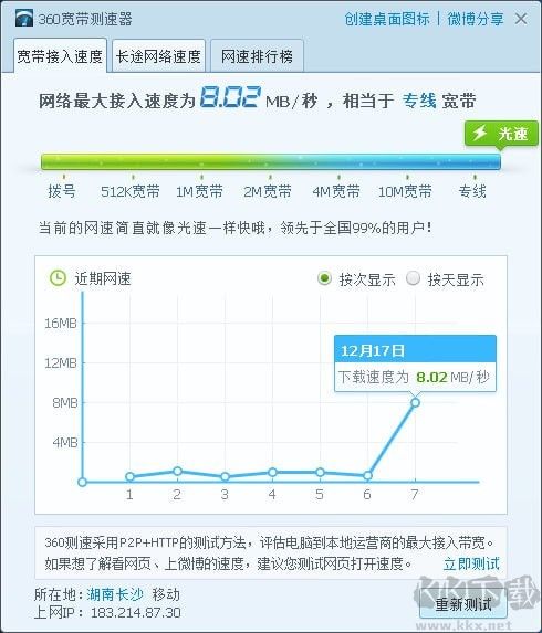 360宽带测速器