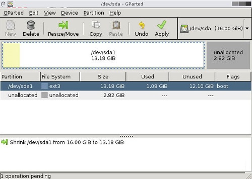 GParted(linux磁盘分区工具)