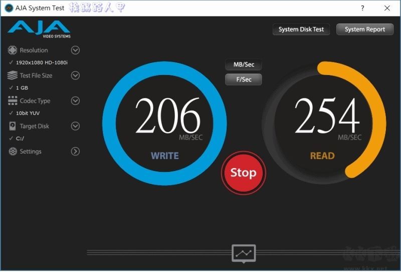 AJA System Test(电脑硬盘测速工具)