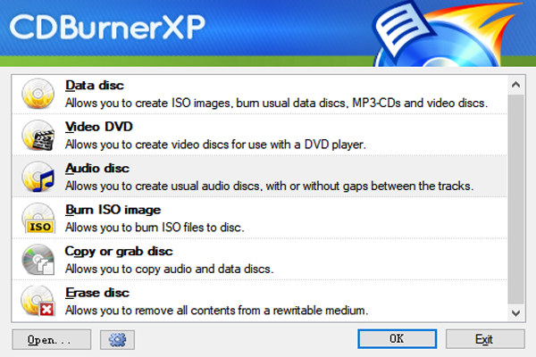 CDBurnerXP (CD和DVD刻录的软件)