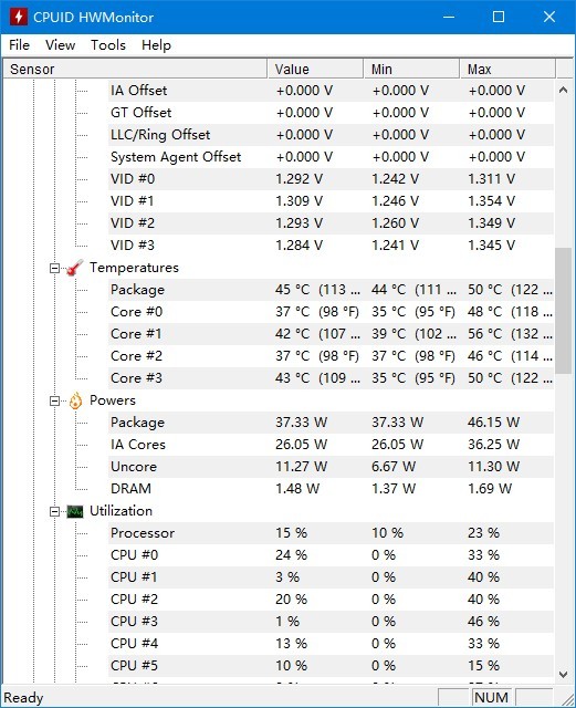 HWMonitor(cpu检测工具)