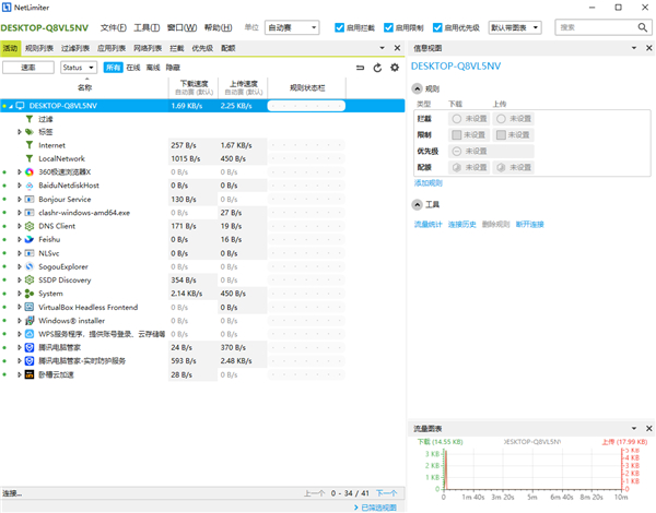 NetLimiter(网络流量监控工具)