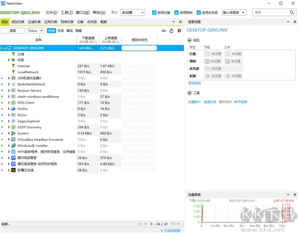 NetLimiter(网络流量监控工具)