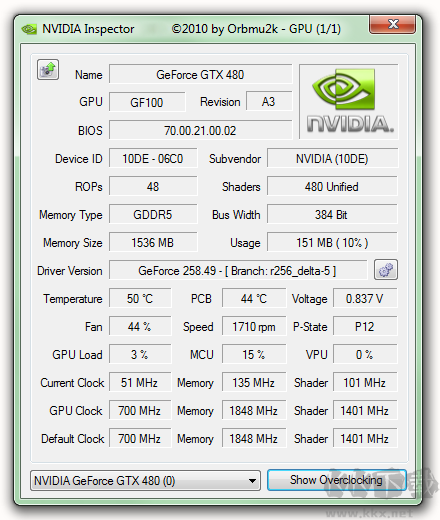 NVIDIA Inspector(检测,超频软件)