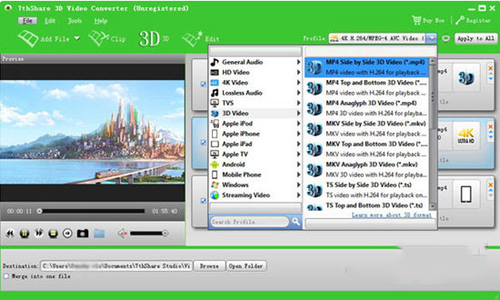 7thShare 3D Video Converter(3D视频转换软件)