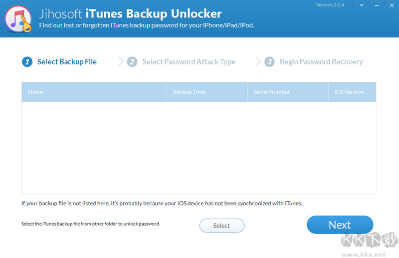 7thShare iTunes Backup Unlocker(iTunes备份密码破解软件)